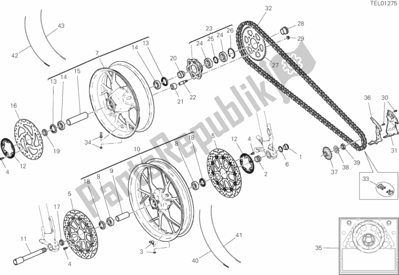 Todas las partes para Ruedas de Ducati Multistrada 950 S USA 2020